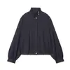 Atacado de Roupas Femininas Transfronteiriças Inverno 2025 Novo Estilo Europeu e Americano Moda Feminina Casual Solta Jaqueta Casaco Listrado