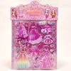 Pegatinas de doble capa para disfraz de princesa de dibujos animados para niñas, pegatinas para ropa infantil, pegatinas tridimensionales de burbujas de esponja, pegatinas de juguete