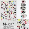 Adesivos Criativos para Unhas de Bilhar com Dados 5D Embaixados Flamejantes Tridimensionais Estrela de Cinco Pontas Adesivos de Arte para Unhas DIY Acessórios Modelo Sl