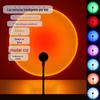 Luz noturna de voz inteligente plug-in USB luz de projeção controle de voz luz de atmosfera colorida luz do pôr do sol voz LED luz do pôr do sol