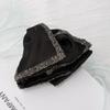Pinza de tiburón negra francesa de satén estilo Audrey Hepburn Dange alta gama diamantes rotos retro luz de lujo pinza de agarre venta al por mayor