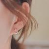 Brincos de flores de prata S925 para mulheres, estilo japonês e coreano, diamante completo, sete flores, doce, romântico, natal, floco de neve, joias de orelha G0604