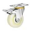Rodas Universais, Rodízios de Nylon Branco Espessados, Rodízios de Freio para Carrinho de Plataforma, Rodas Resistentes ao Desgaste, Fabricante de Rodízios