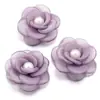 5cm Rede Pérola Simulação Camélia Queimada Acessórios para Vestuário DIY Flor Artesanal Sapatos Corsage Acessórios para Vestuário
