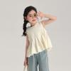 2024 Nueva Ropa de Verano para Niños Camisa sin Mangas Tejida de Algodón Puro Camisa Elegante para Niñas Camisa de Muñeca para Bebé
