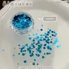 Lentejuelas Mosaico de Lunares de Macarrón Iridiscentes para Uñas, Lunares Redondos Láser Coloridos, Tamaños Mixtos, Decoraciones Versátiles para Uñas