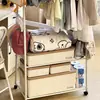 Perchero de pie para dormitorio estudiantil, perchero móvil, perchero secundario limpio, tendedero, perchero pequeño para almacenamiento de bolsas de ropa