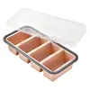 Lonchera de Silicona Compartimentada de Venta Caliente Transfronteriza, Caja para Congelador de Alimentos, Caja de Almacenamiento, Lonchera Fresca con Tapa, Molde para Almacenamiento de Alimentos
