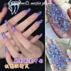 Arte de Uñas de Moda Pedrería Mini Diamante Aurora Estilo Hada Pedrería Irregular de Fondo Plano Decoración de Uñas Súper Brillante