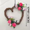 Corona de Día de San Valentín Transfronteriza, Corona de Amor, Decoración de Puerta de Amazon, Colgante de Puerta para el Hogar, Corona para Puerta Principal, Novedades de Primavera, Colgante de Pared