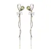 Pendientes de Borla con Corazón de Circonita Personalizados y de Moda de Lujo Ligero para Mujer, Exquisito Temperamento de Nicho, Sensación de Alta Gama, Pendientes Dulces y Versátiles