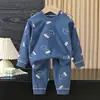 Conjunto de Ropa Interior Infantil de Otoño y Primavera para Niños Algodón Puro Ropa de Otoño para Niño Niña Ropa y Pantalones de Otoño para Bebé Pijamas Ropa para Estar en Casa Venta al por Mayor