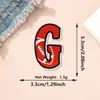 Parches de Tela de Colores Rojos con 26 Letras del Alfabeto Inglés y Números, Estilo Béisbol Americano, Parches Decorativos para Planchar DIY