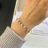 Prata 925 Cor D Diamante Branco Único 30 Pontos Moissanita Céu Estrelado Colar Pulseira Nicho Luxo Leve Versátil