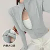 Jaqueta Cardigan com Zíper Fitness de Secagem Rápida Feminina para Yoga Corrida Esportes Manga Longa Alta Elasticidade Slim Fit Roupa Esportiva para Exterior