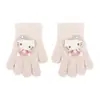 Luvas Espessas de Inverno para Crianças com Punhos Canelados de Camada Dupla, Luvas Quentes de Alta Elasticidade para Mulheres, Luvas de Tricô Espessas para Homens