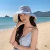 Sombrero de Pescador para Mujer, Nuevo Estilo de Verano, Sombrero de Sol Colorido con Protección Solar, Sombrero de Sol Plegable, Sombrero de Cubo Elegante y Versátil