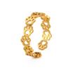 Nuevo corte de moda coreana acero inoxidable negro hueco huellas de pata de gato temperamento lindo anillo abierto de acero inoxidable