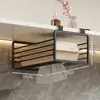 Caja de Pañuelos Colgante para Gabinete Debajo del Espejo para Baño del Hogar, Estante Colgante sin Agujeros para Toallas Faciales