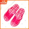 Pantuflas Domésticas para Mujer con Parte Superior Transparente, Sandalias Casuales de Verano Huecas con Masaje para la Salud, Chanclas Antideslizantes para Baño con Suela Suave