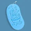 Esponja de Baño para Niños, Esponja de Barro Bob Esponja, Toalla de Baño para Bebé, Toallita de Baño Descontaminante, Rasca Espalda Luna, Esponja de Baño para Polvo