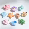 Mini accesorios para uñas con temática oceánica, pinzas para el cabello, decoraciones de pegamento en crema, aretes, accesorios para el cabello, accesorios de resina, mezcla aleatoria de estilos
