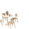 Conjunto de mesa redonda pequeña blanca de estilo nórdico y sillas, moderno, para tiendas de té de leche y cafeterías, mesa de comedor tipo tulipán, mesa de reuniones
