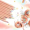 Lápiz arcoíris de siete colores, lápiz multicolor, bolígrafo arcoíris, lápiz de color mezclado degradado, bolígrafo de pintura para niños para dibujar a mano