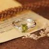 Anillo de citrino natural, amatista, tanzanita, topacio plata de ley S925 gema de color caramelo anillo de mujer venta al por mayor de fábrica