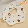 Babeiro de saliva, babador de seis camadas de gaze, babador de saliva para recém-nascido, cachecol infantil, cachecol de pescoço para bebê, babador de pétala