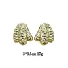 Pendientes de moda europeos y americanos pendientes de venta caliente pendientes de lujo ligero pendientes chapados en oro pendientes lisos que no se decoloran pendientes transfronterizos de oro