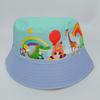 Novo Chapéu Bucket Gradiente Infantil Primavera/Verão 2025 com Estampa de Animal Cartoon Fofo, Chapéu Estiloso e Versátil Que Faz o Rosto Parecer Menor