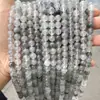 Jingde joias multi-material cristal natural contas redondas cristal branco contas soltas acessórios para joias diy atacado suporte a personalização