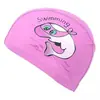 Gorro de natación infantil de dibujos animados transfronterizo PU impermeable protección para los oídos niños y niñas equipo de natación para la cabeza lindo gorro de natación para bebé