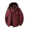 Chaqueta a Prueba de Viento e Impermeable Tres en Uno para Otoño/Invierno para Hombres y Mujeres, con Forro Polar Desmontable, Juego de Dos Piezas para Senderismo, Ciclismo, Montañismo