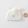 Chapéu simples de algodão de camada dupla grau A para bebê recém-nascido de 0 a 3 meses, para aquecimento, proteção contra o vento e para proteger a fontanela