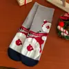 Calcetines Zhuji Calcetines de Navidad Calcetines para Hombre y Mujer Regalos Navideños de Invierno Calcetines Lindos de Dibujos Animados Coreanos Calcetines de Algodón Rojos Grandes