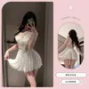 Vestido Corto Transparente de Encaje con Mariposas y Espalda Descubierta para Mujer, Estilo de Alta Gama