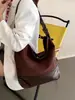 Bolsa marrón de estilo Maillard retro transfronteriza, bolsa de moda de alta gama para mujer de gran capacidad, bolso de hombro y para llevar debajo del brazo