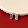 Colgante de Plata de Ley 999 Plata Pura Paz y Alegría Collar de Cuerda Trenzada Hecho a Mano DIY Atracción de Riqueza Colgante Auspicioso Accesorios de Joyería de Plata