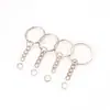 Llavero de metal con cadena accesorios para joyería diy llavero colgante para muñeca accesorios para llavero hebilla colgante círculo llavero
