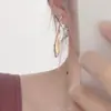 """Ramas Doradas y Hojas de Jade" Hilo para Oreja con Borla de Hoja Dorada Lujo Ligero Exquisito para Rostro Redondo Grande Pendientes de Clip Versátiles"""