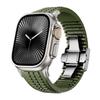 Pulseira de Silicone Estilo Granada Adequada para iWatch S11 Ultra Apple 8910 Fivela de Aço Inoxidável Cortável Pulseira de Pulso