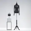 Maniquí de Vestido de Novia para Mujer de Medio Cuerpo Soporte de Exhibición en Ventana Cuerpo Humano Falso Maniquí Negro de Cuerpo Completo para Exhibición de Vestidos