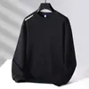 Envio RápidoNova Blusa de Moletom Solta com Gola Redonda e Manga Longa para Primavera e Outono, Camisa Básica Estampada da Moda Masculina
