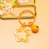 Llavero Anillo de Libro Campana Estrella Pentágono Transparente de Colores Figura de Cuentas Perler Hecha a Mano DIY Colgante Accesorios de Joyería