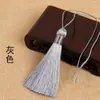 Marcador de Página Pingente Leque Franja Curto Robusto de 8 cm Acessório de Cabelo Roupa Hanfu Enfeite para Pendurar no Carro Acessório de Decoração de Cortina