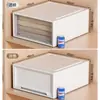 Caixa de armazenamento de plástico tipo gaveta de instalação gratuita, caixa de armazenamento de guarda-roupa doméstico, caixa de armazenamento de roupas combinadas multicamadas, atacado