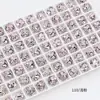 Rhinestones para Arte de Uñas Rosa Claro Accesorios DIY, Rhinestones Cuadrados Grandes Súper Brillantes Forma de Huevo de Paloma, Rhinestones K9 con Base Puntiaguda para Arte de Uñas