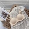 Sostén Jianmei de Media Copa para Busto Pequeño, Push-Up, Anticaída, Grosor Medio, Color Sólido, Espalda Hermosa, Sin Varillas, Sostén Ajustable